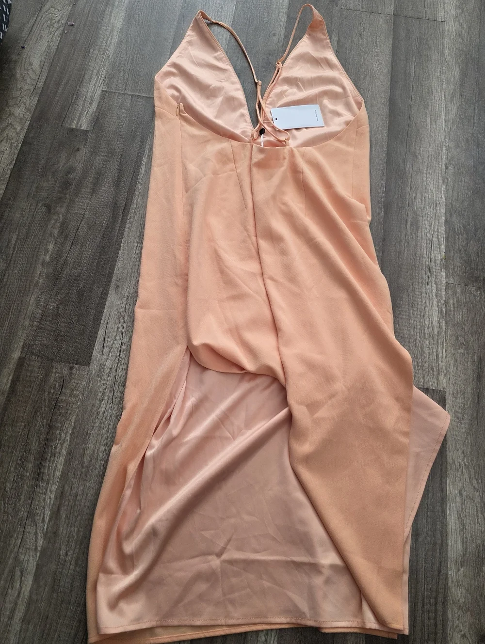 Nwt LOVERS + FRIENDS REVOLVE BOHO Sleeveless V-Neck Midi Dress Peach Wedding Y2k - Picture 9 of 15